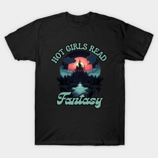 hot girls read fantasy gift present ideas, book worm T-Shirt